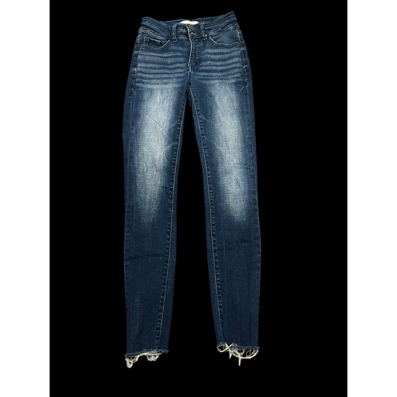 BKE Billie Slim Fit High Rise Bootcut 24x31.5 Distressed Bottoms Women's Jeans - Picture 1 of 11